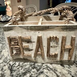 Shabby chic BEACh Utensil Caddy
